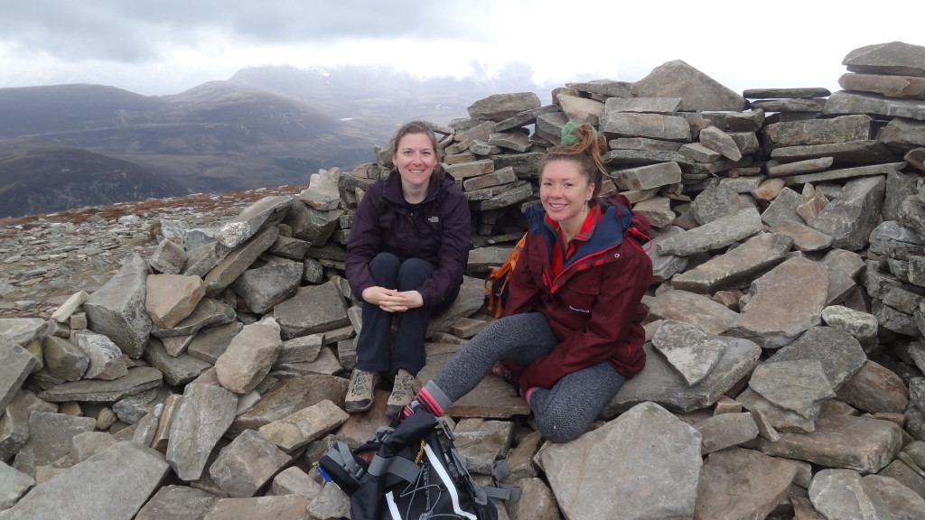 Zoe and I sitting at the top of the mountain