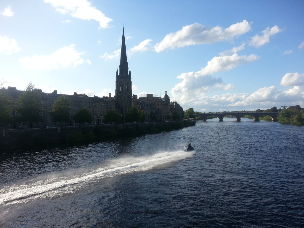 The river Tay becomes a playground in the summer