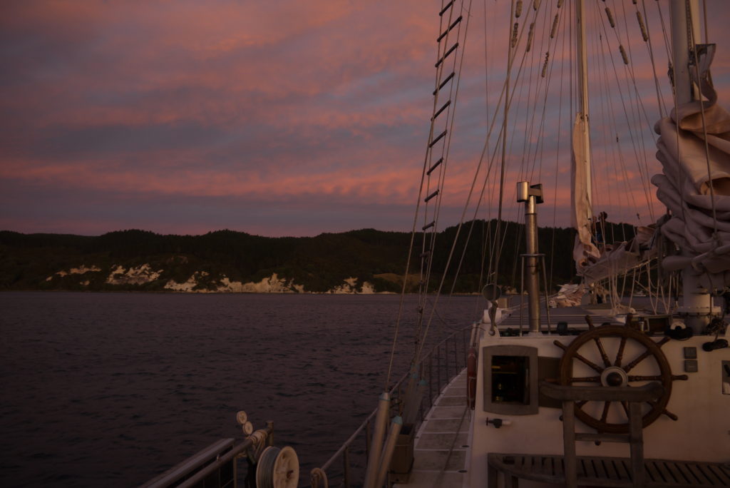 Infinity Expedition-Lovely sunset along the coast of New Zealand