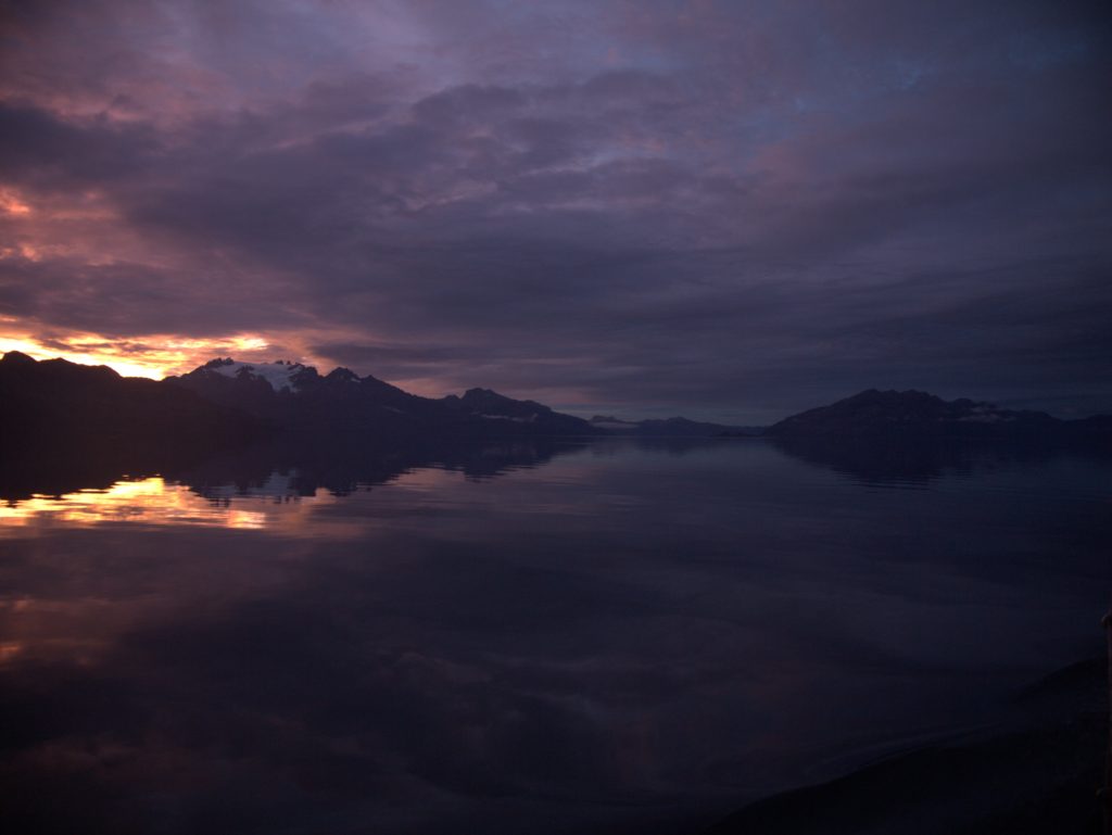 Infinity Expedition - Gorgeous sunrise in the fjords of Chile