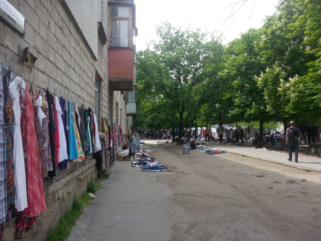 Unofficial market, next to the train station in Chisinau