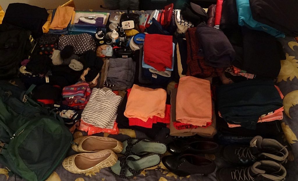 I think I have some sorting to do before I even try to pack my bag!