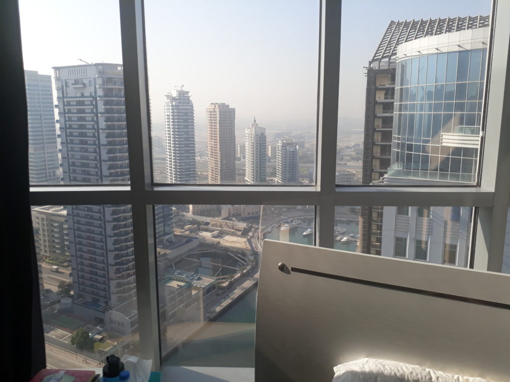 Dubai Marina view from Marina Wharf building